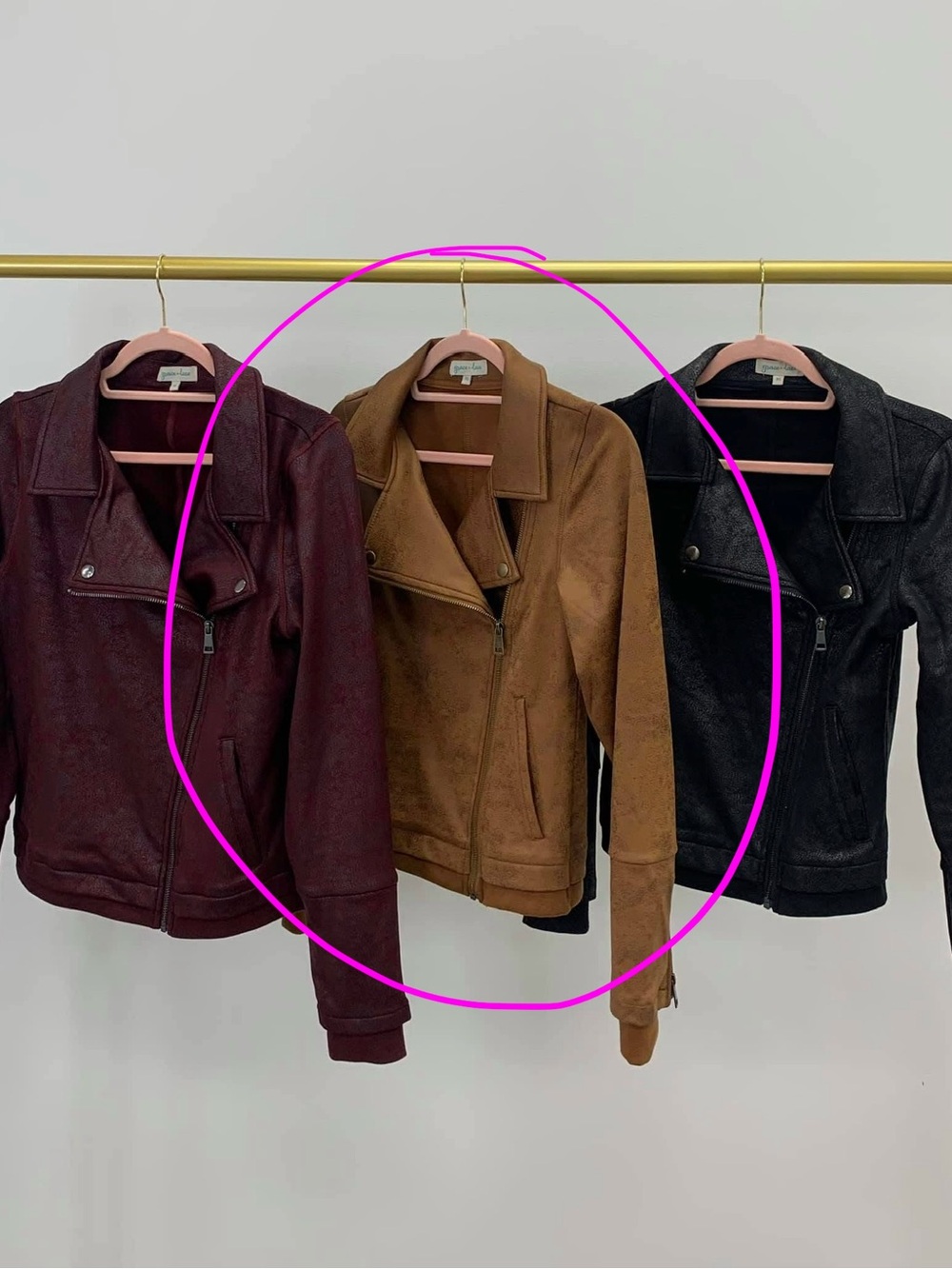 Grace & Lace Moto Jacket in Camel